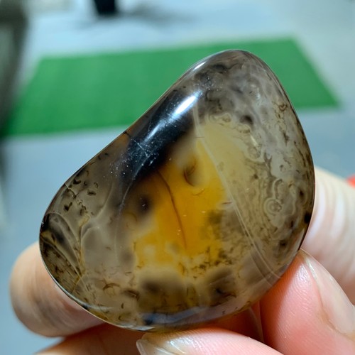 42G Natural Polished Silk Banded Lace AgateCrystal Sardonyx Carnelian Palm stone - Picture 6 of 21