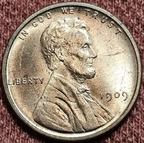 1909 VDB Lincoln Wheat Cent 1C Copper Coin Gem BU RED Nice Coin