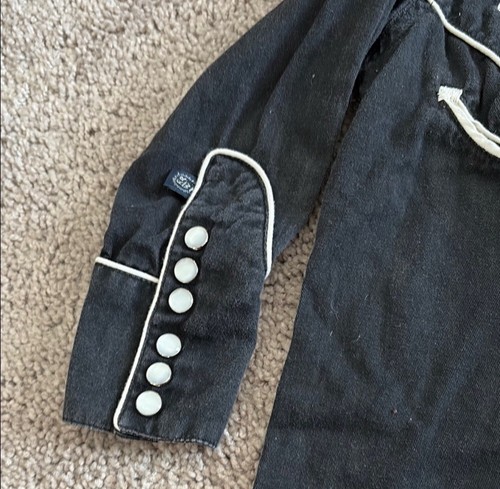 Vtg Rockmount Ranch Wear Boys Sz 5 Pearl Snap Blk/White Cotton Western Shirt - Picture 4 of 5