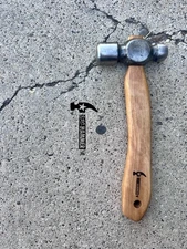 Bad-Hammer 14oz Ball & Peen Finishing Hammer, Custom Cherry Wood 9.5in Handle