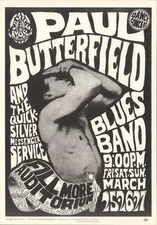 PAUL BUTTERFIELD BLUES BAND-QUICKSILVER MESSENGER SERVICE Poster Fillmore FD003