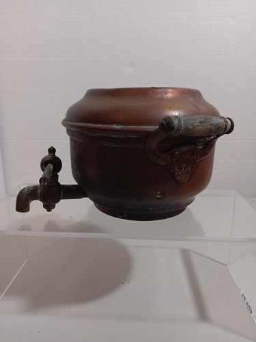 Copper Antique Coffee/Tea Urn Samovar No Lid. 4.5"in x 7"in - Picture 3 of 9
