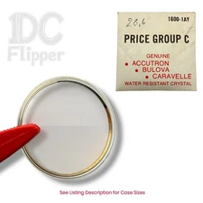 Bulova 2421.10 Watch Crystal 1600-1AY Yellow Ring 28.7 mm 2423.10 Read