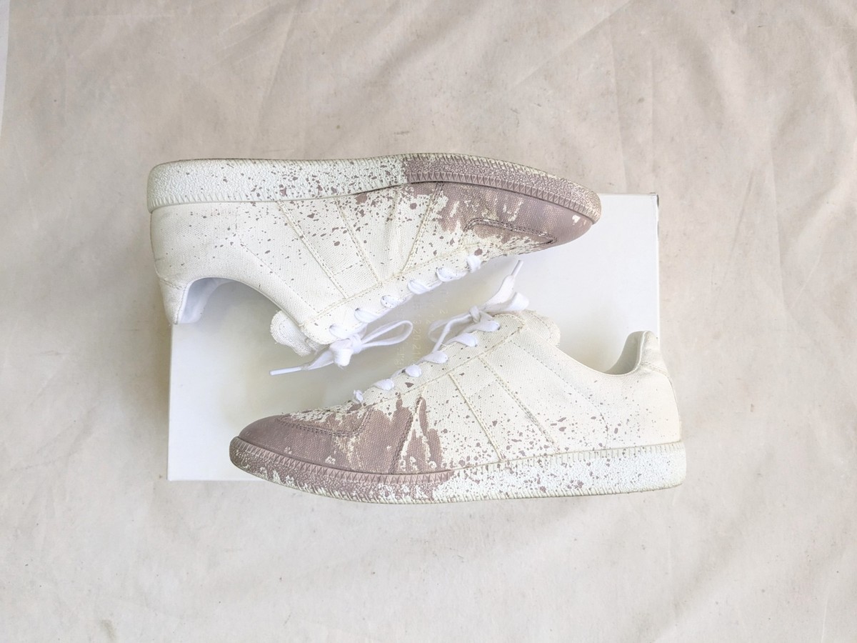 Maison Margiela GAT Sneakers Paint Splatter White Men 9 42 