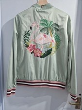 Rino & Pelle bomber jacket size 40 with flamingo embroidery