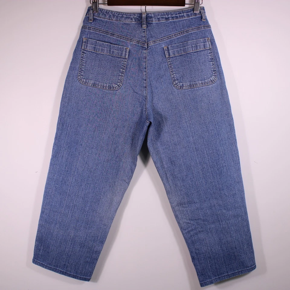 Pantalones de mezclilla Crazy Horse para mujer 10 azules elásticos Liz Caliborne para 30x23 Foto 2 de 4
