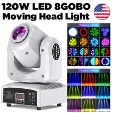 120W LED Moving Head Light RGBW Gobo Beam Stage Spot Lighting DJ Disco Show DMX