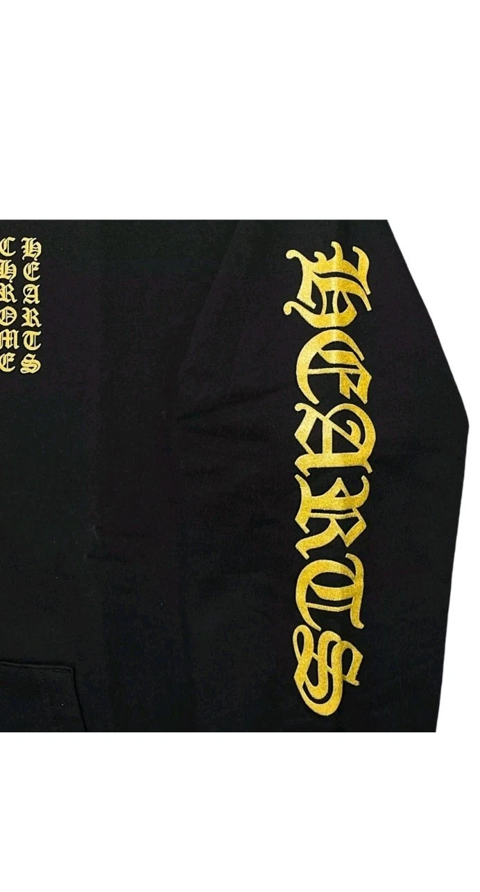 felpa con cappuccio cuori cromati taglia largeChrome Hearts Online Exclusive 1988 Glitterata Ver