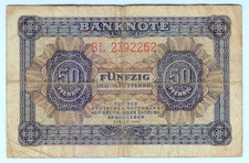 1948 Germany 50 Deutsche Pfennig 2392262 Paper Money Banknotes
