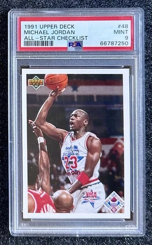 1991 Upper Deck Michael Jordan All-Star Checklist #48 (3x AS MVP/HOF) PSA 9 MINT