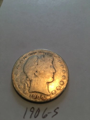1906 s barber half dollar ag