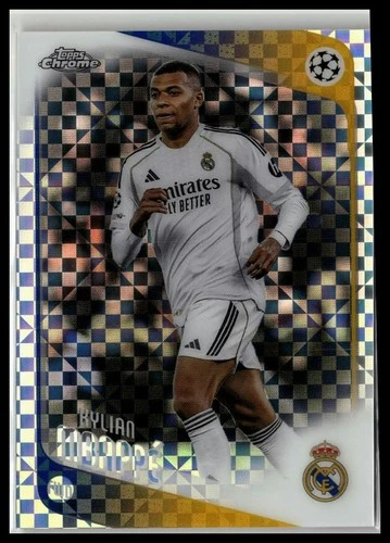 2025-26 Topps Chrome UEFA Club Competitions #112 Kylian Mbappé X-Fractor