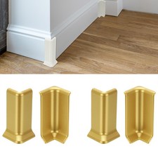 3.23 Inch 2 Inside  2 Outside Self Adhesive Baseboard Corner Blocks Gold 
