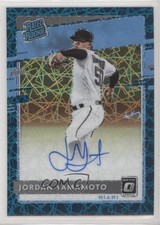 2020 Panini Donruss Optic Teal Velocity Prizm 4/35 Jordan Yamamoto Auto 1b8
