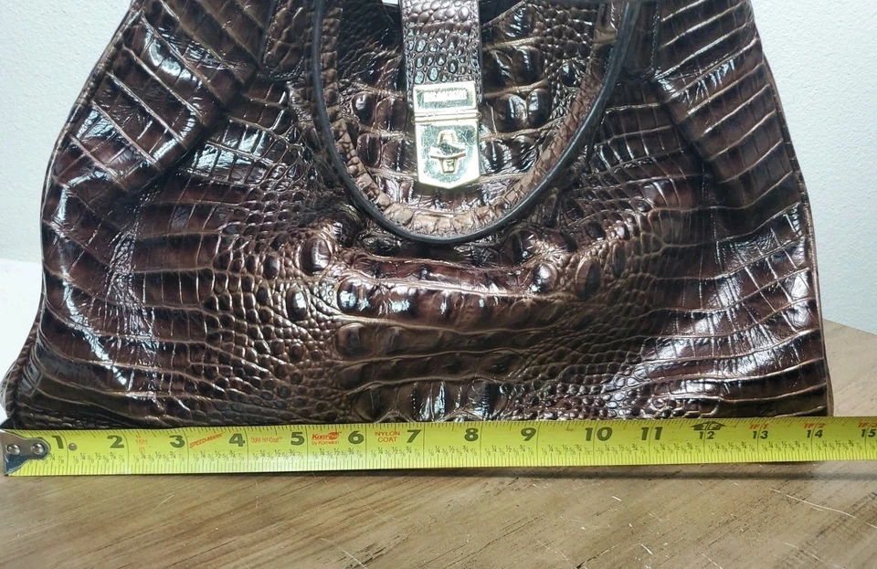 BOLSO DE MANO DE HOMBRO BRAHMIN ELISA PECAN MELBOURNE CUERO BOLSO DE MANO GRANDE 15" Foto 2 de 4