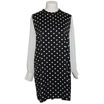 Zara Basic, Kleid, Größe: L, Schwarz/Weiß, Polyester, Gepunktet, Damen #Dsv