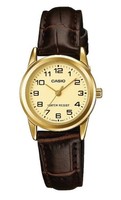 Casio Collection LTP-V001GL-9B Damenuhr Vintage Style Lederarmband