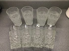 Vintage Anchor Hocking Wexford Diamond Cut Glass Tumblers – Set of 8