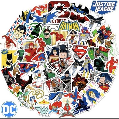 50x Justice League Sticker Set DC Comics Aufkleber Superhelden Stickerbomb DIY