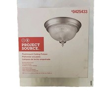 Flushmount Ceiling Light Brushed Nickel Ribbe...