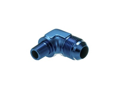 AN12 - 1/2 NPT 90' Fitting Adapter Verbinder Anschluss Mänlich-Mänlich Blau