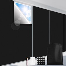 Blackout Curtains for Bedroom, Portable 100 Black Out Window Cover Film, Cut...