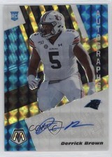 2020 Panini Mosaic Rookie Choice Black Gold Prizm 7/8 Derrick Brown Auto 08gc