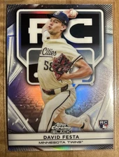 2025 Topps Chrome Black 124 DAVID FESTA RC Rookie Variation - Minnesota Twins
