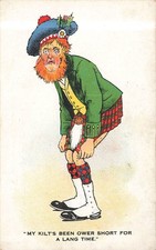 My Kilt's Been Ower Short for a Lang Time Comic Postkarte (K930)