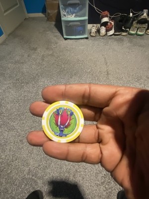 Yu-Gi-Oh! Duel Links KONAMI Poker Chip Token - Vintage Bird Logo Yellow/White