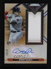 2021 Topps Triple Threads Single Jumbo Relics Gold 10/25 Bobby Dalbec Auto 00d2