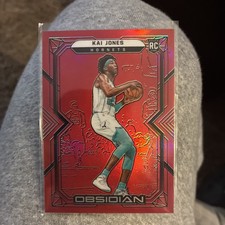 2021-22 Panini Obsidian Electric Etch Red Flood Kai Jones #185 Rookie RC