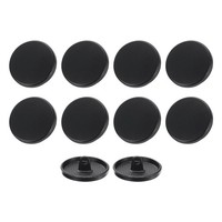 10 StüCk MetallknöPfe Zum NäHen,Rund,Flach,20Mm,Legierungsknopf,Mattschwarz