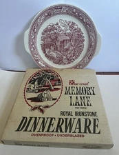 Vtg 1965 Royal Ironstone Memory Lane MEAT PLATTER 10.5"  MINT CONDITION - NIB
