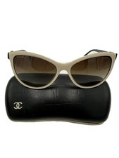 CHANEL Cat Eye 5281-Q Polarized Sunglasses BEIGE  BLACK