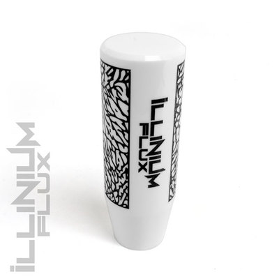 ILLINIUM FLUX BLACK PAINTED WHITE ELEPHANT DRIFT MANUAL SHIFT KNOB 12X1.25 S15