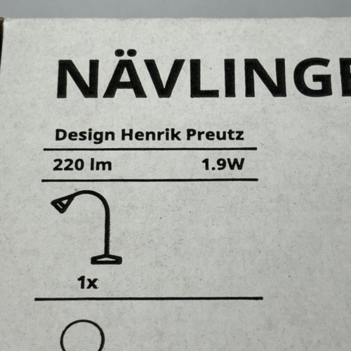 New IKEA NAVLINGE White LED Clamp Desk Lamp Work Light Flexible Table Hobby - Picture 2 of 6