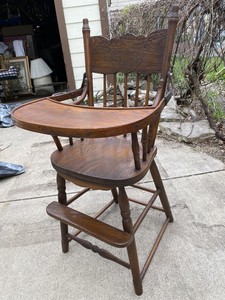 wooden youth high chair