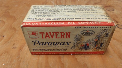 Vintage- Orig. 1930's Socony - Vacuum Tavern Parowax In Paper Pkg. - NOS / RARE - Picture 5 of 7