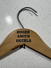 Vintage Roger Smith Hotels MCM Hollywood Regency Clothes Coat Wooden Hanger