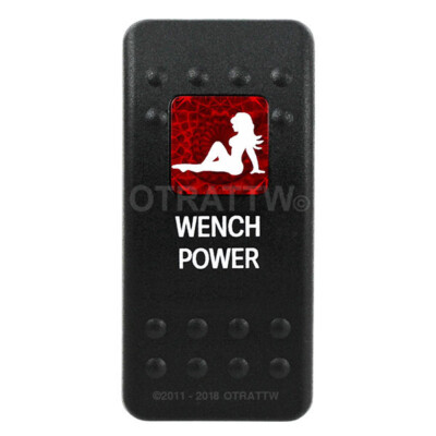 OTRATTW Carling Technologies Contura II Rocker Switch, WENCH POWER, RED LENS