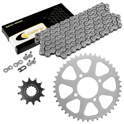 Drive Chain W/Front Rear Sprockets Kit for Kawasaki KEF300 Lakota 300 1995-2003