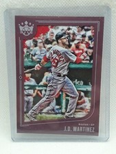 J.D. Martinez 2019 Diamond Kings Baseball - #11 PLUM FRAME - Boston Red Sox