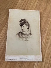 victorian cdv photo -  stylish lady with a great hat . london