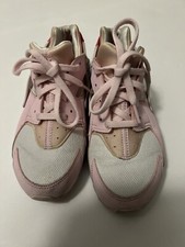 Nike Huarache Run Girls White/Pink Kids Size 3y - 704949608