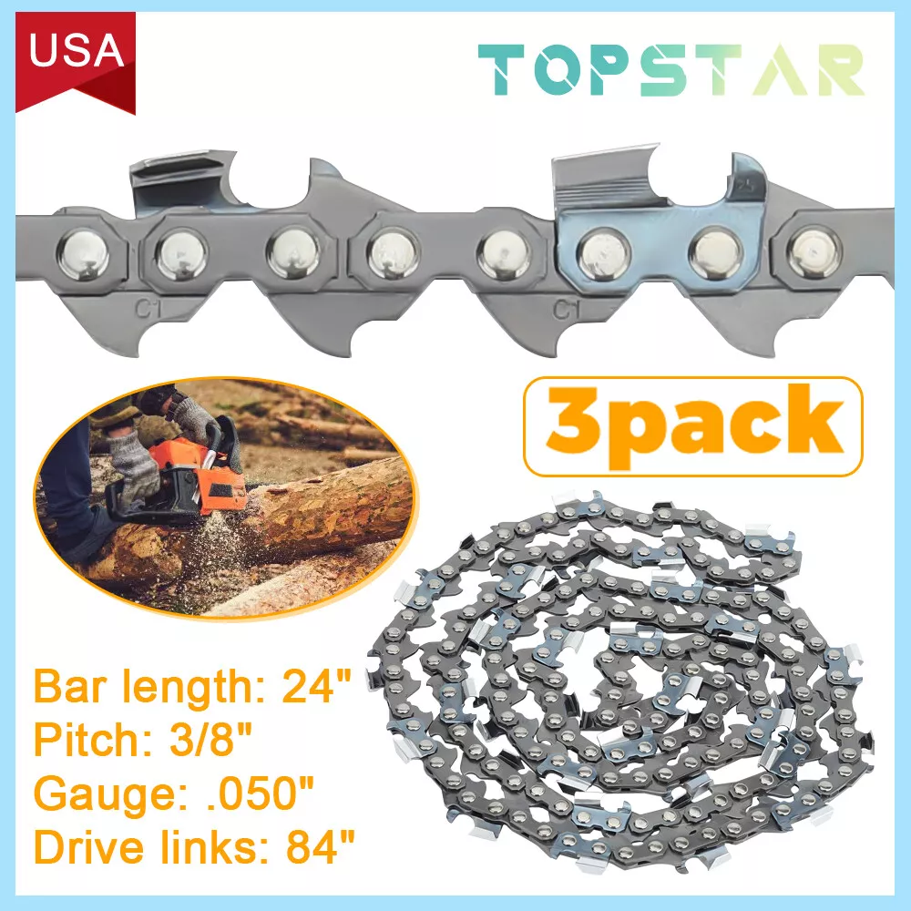 2 Chainsaw Chains for Husqvarna 465 240RNDD009 24 Inch .050 3 8LP 84DL USA SALE
