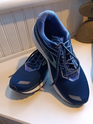Brooks Womens Ghost 12 Running Shoes Lace Up 1203051B413 Blue White Size 10.5 B - Picture 1 of 12