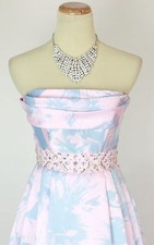 Windsor Formal Prom Evening Strapless Dress Size 1 Pink $170 Cruise Floral NEW