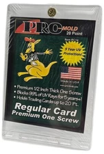 Pro-Mold Deluxe 1/2 Inch Lucite Premium 1-Screw Card Holder 20pt Regular Size