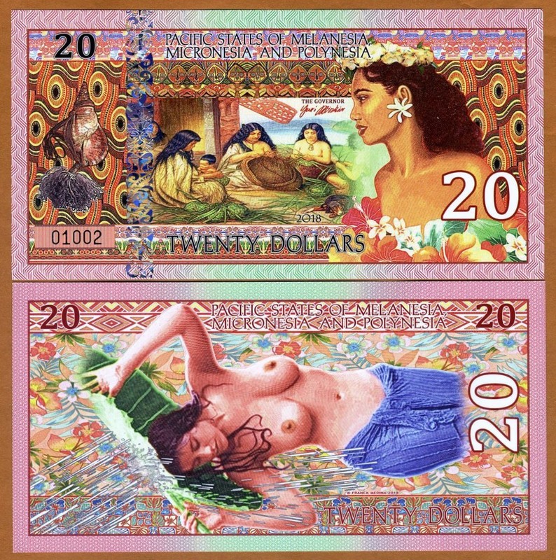 Pacific States of MMP, $20 2018 Private Issue Polymer Weavers, Polynesian Nude